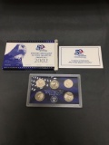 2002 United States Mint 50 States Quarters Proof Set w/ 5 Coins in Original Box incl COA