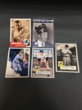 5 Card Lot of MICKEY MANTLE New York Yankees Baseball Cards from Massive Collection