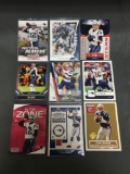 9 Card Lot of TOM BRADY New England Patriots Football Cards from Massive Collection