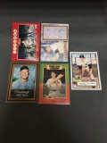 5 Card Lot of MICKEY MANTLE New York Yankees Baseball Cards from Massive Collection