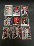 9 Card Lot of MIKE TROUT Los Angeles Angels Baseball Cards from Massive Collection