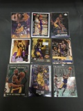 9 Card Lot of KOBE BRYANT Los Angeles Lakers Basketball Cards from Massive Collection