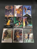 9 Card Lot of KOBE BRYANT Los Angeles Lakers Basketball Cards from Massive Collection