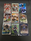 9 Card Lot of FOOTBALL ROOKIE Cards - Mostly from Newer Sets - Some Premiums - Stars & More!