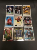 9 Card Lot of FOOTBALL ROOKIE Cards - Mostly from Newer Sets - Some Premiums - Stars & More!