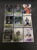 9 Card Lot of FOOTBALL ROOKIE Cards - Mostly from Newer Sets - Some Premiums - Stars & More!