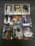 9 Card Lot of BASEBALL ROOKIE CARDS - Future Stars and Hall of Famers from Huge Collection!