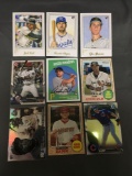 9 Card Lot of BASEBALL ROOKIE CARDS - Future Stars and Hall of Famers from Huge Collection!