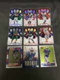 9 Card Lot of FOOTBALL ROOKIE Cards - Mostly from Newer Sets - Some Premiums - Stars & More!