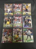 9 Card Lot of FOOTBALL ROOKIE Cards - Mostly from Newer Sets - Some Premiums - Stars & More!