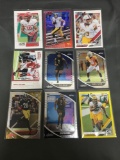 9 Card Lot of FOOTBALL ROOKIE Cards - Mostly from Newer Sets - Some Premiums - Stars & More!