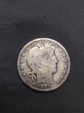 1907 United States Barber Silver Half Dollar - 90% Silver Coin from Estate