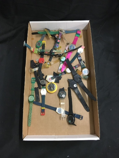 Incredible Vintage Swatch Watch Lot Collection from Estate - Repair Lot?