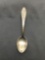 Palm Springs Themed 4.5in Long 1in Wide Signed Designer Sterling Silver Collectible Spoon