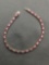 Round Faceted Pink & White Alternating 3mm CZ Featured 8in Long Sterling Silver Tennis Bracelet