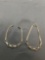 Lot of Two Matched Silver-Tone 8in Long Bracelets