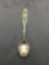 Hawaii Themed 4.5in Long 1in Wide Enameled Sterling Silver Signed Designer Collectible Spoon