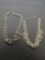 Lot of Two Faux Pearl Featured Jewelry, One 20in Long Necklace w/ Color Bead Accents & One 18in Long