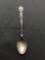 Vintage 4.5in Long 0.75in Wide Signed Designer Sterling Silver Collectible Spoon
