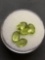 Lot of Five Oval Faceted Loose Peridot Gemstones