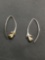 Flower Blossom Design 27mm Tall 13mm Wide Pair of Sterling Silver Shepard's Hook Earrings