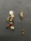 Lot of Two Gold-Tone Fashion Brooches, One owl & One Clown