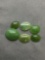 Lot of Six Various Size Oval Green Jade Cabochons