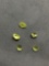 Lot of Five Oval & Round Faceted Loose Peridot Gemstones