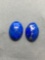Lot of Two Oval Shaped 18x13mm Polished Lapis Gemstone Cabochons