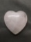 Large Polished 38mm Tall 37mm Wide 11mm Deep Loose Rose Quartz Heart Shaped Gemstone