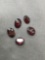 Lot of Five Oval Faceted Loose Garnet Gemstones