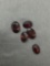 Lot of Five Oval Faceted Loose Garnet Gemstones