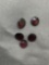 Lot of Five Round Faceted Loose Garnet Gemstones