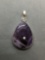 New! Amazing AAA Quality Pear Shape Purple Sage 2in Sterling Silver Pendant