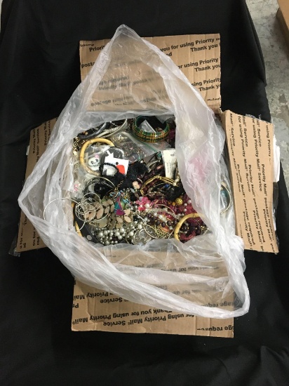 Approximately 25 Pound Box of Unsearched Costume & Fashion Jewelry - LOCAL PICKUP ONLY