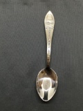 St. Louis Themed 4.5in Long 1in Wide Signed Designer Sterling Silver Collectible Spoon