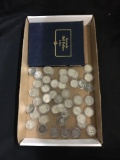 United States Kennedy Half Dollar Collection with 90 Coins Including Proofs, Silver, & Coins in