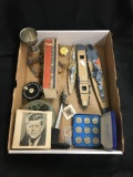Lot of Mixed Collectibles from Estate - Reels, Coins, Ship Models, Pocket Watch & More!