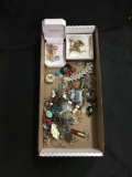 Tray Lot of Unsearched Costume, Fashion & Vintage Jewelry from Estate