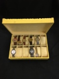 Invicta Watch Collector Box with 8 Watches Including Disney Watches from Estate