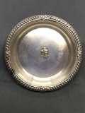 Birks Designer Detailed Round 3.5in Diameter Sterling Silver Signet Dish