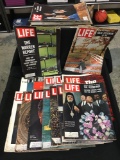 Stack of Vintage 1960s and 1970s Life Magazines and More from Estate