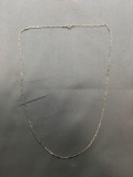 Figaro Link 1.5mm Wide 24in Long Italian Made Sterling Silver Chain