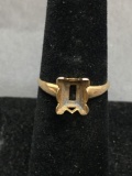 Signed Designer 10kt Gold Ring Band - Missing Center - 1.5 Grams