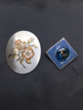 Lot of Two Fashion Brooches