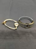 Lot of Two Fashion LCD Watches, One Gray Gold-Tone Bangle & One Petite Heart Shaped