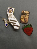 Lot of Three Elks Lodge Branded Commemorative Pins