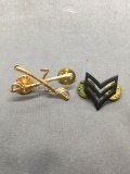 Lot of Two Military Branded Pins