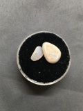 Lot of Two Rough Tumbled Loose Opal Gemstones