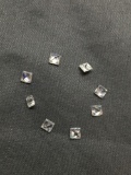Lot of Eight Princess Faceted 2.75x2.75mm Loose CZ Gemstones